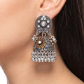 AYMI Oxidized Anti-Tarnish Jhumka Earrings