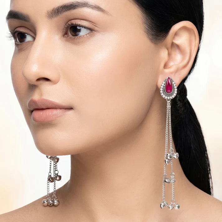 AYMI Oxidized Pearl Drop Anti-Tarnish Tassels
