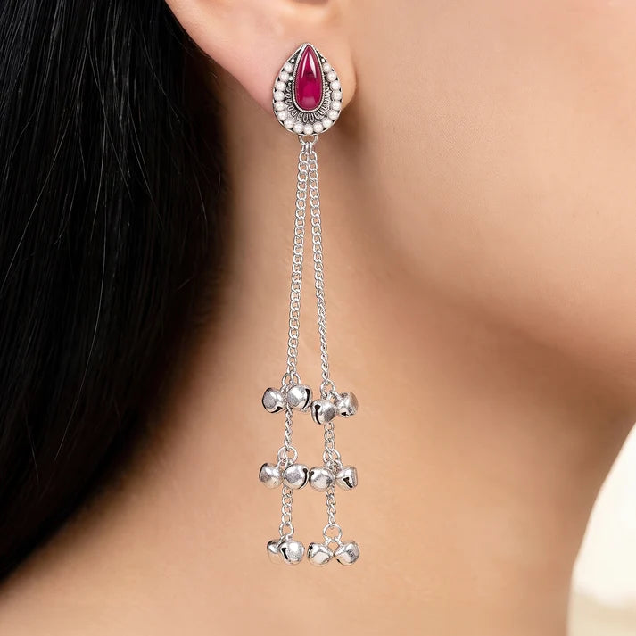 AYMI Oxidized Pearl Drop Anti-Tarnish Tassels