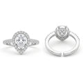 AYMI Ring Anti-Tarnish Teardrop Crystal (Adjustable Size)
