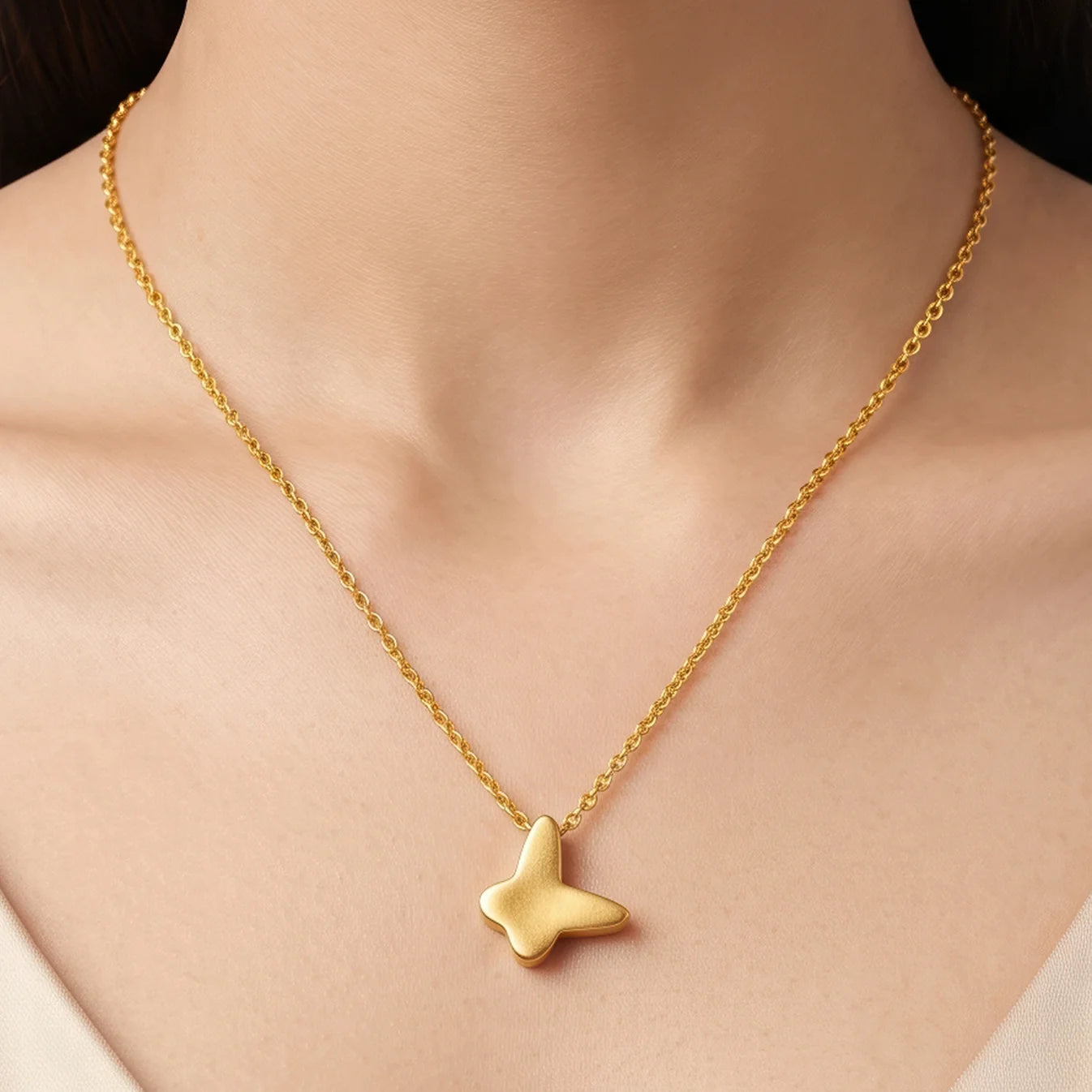AYMI Necklace Anti-Tarnish Butterfly Chain