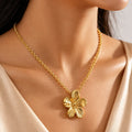 AYMI Necklace Anti-Tarnish Golden Flower Set