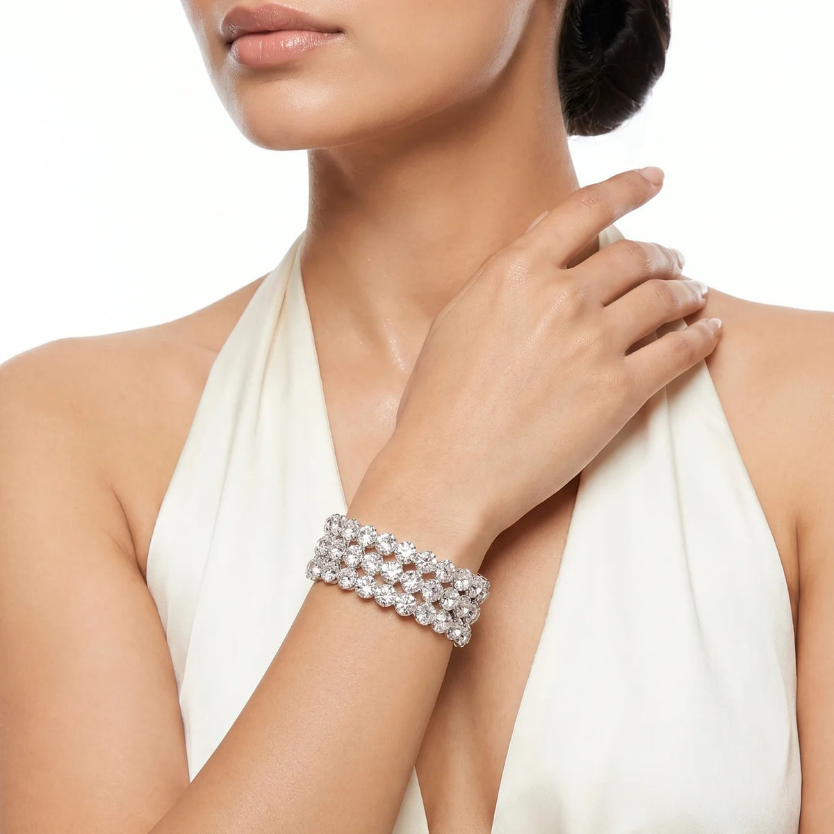 AYMI Bracelet Anti-Tarnish Spiral
American Diamonds (Adjustable
Size)