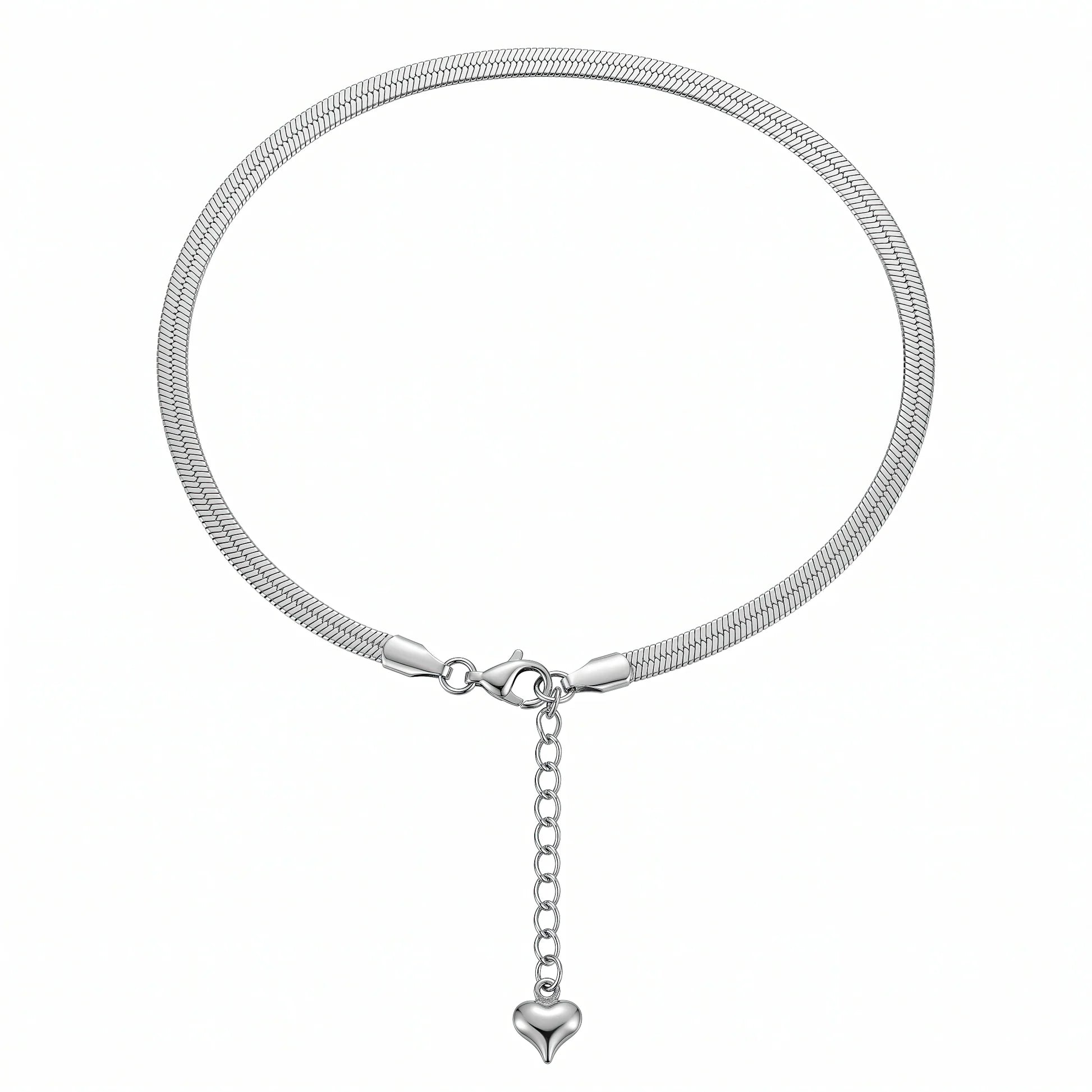 AYMI Anklet Anti-Tarnish Heart Station Chain