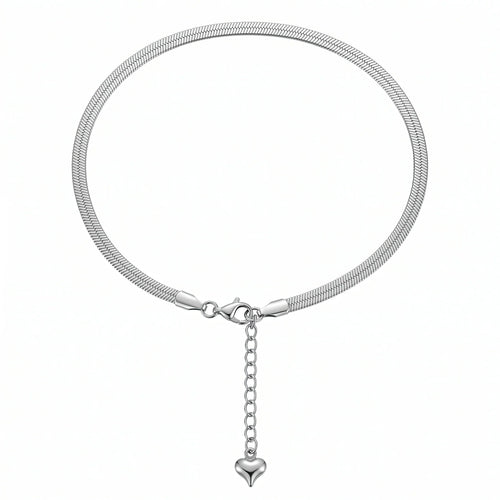AYMI Anklet Anti-Tarnish Heart Station Chain