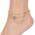 AYMI Anklet Anti-Tarnish Layered Evil Eye