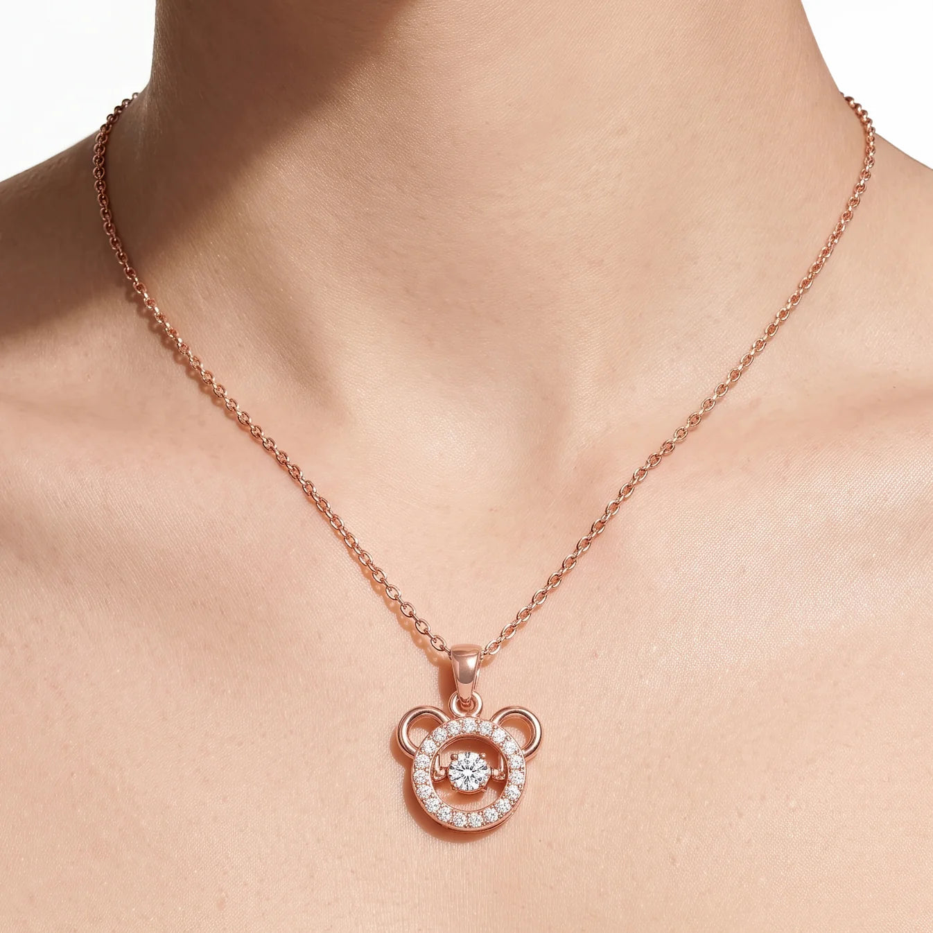 AYMI Necklace Anti-Tarnish Mickey Crystal Pendant