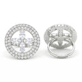 AYMI Ring Anti-Tarnish Blue Marquise Floral Cocktail (Adjustable Size)