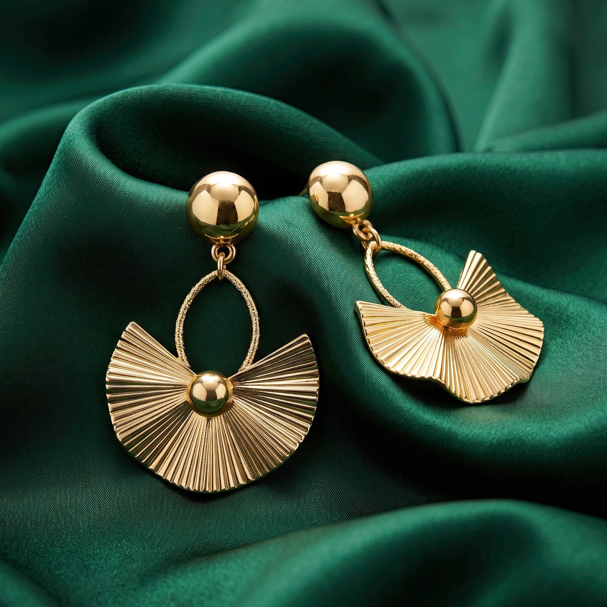 AYMI Earrings Anti-Tarnish Fan Drop Dangles