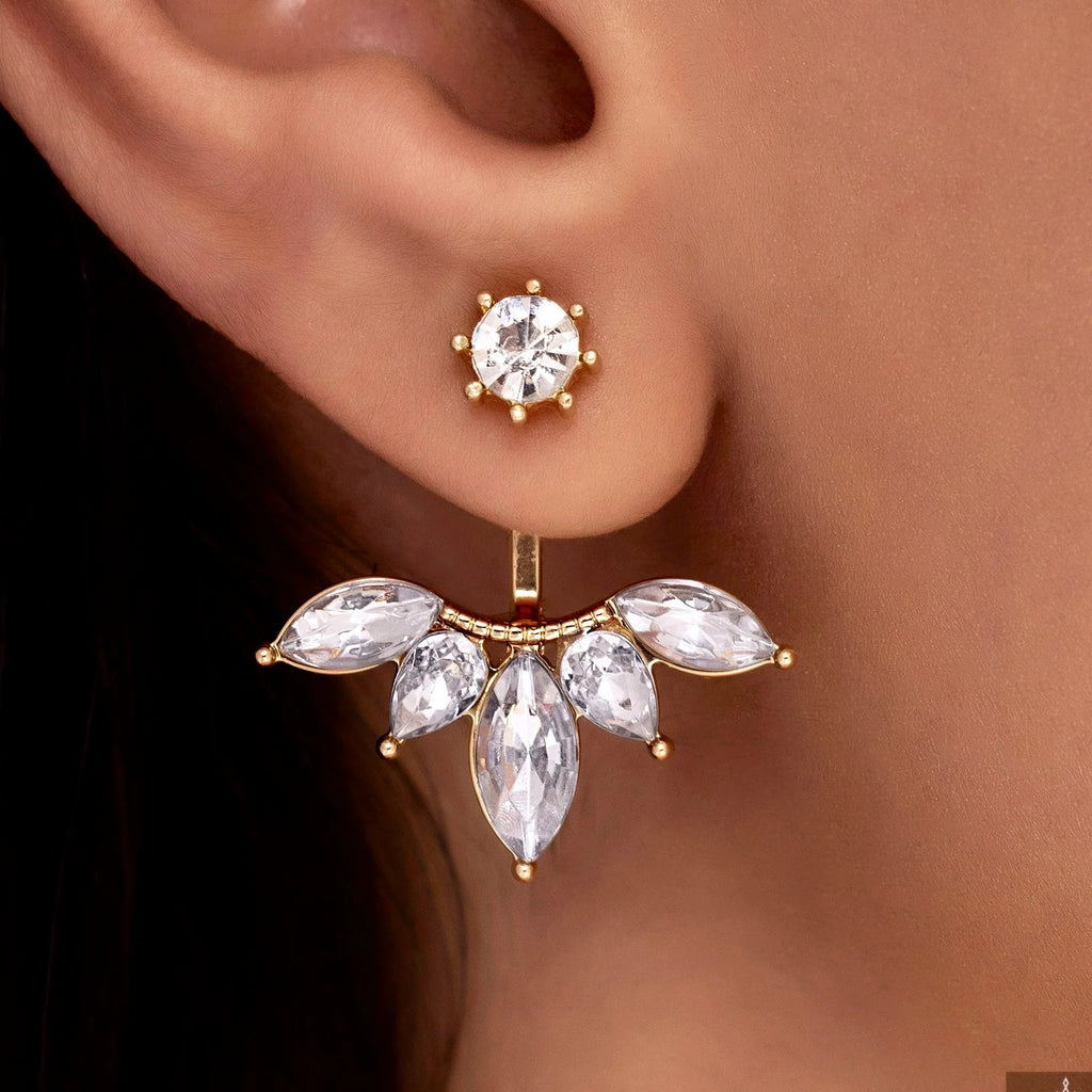 AYMI Earrings Anti-Tarnish Solitaire Designer Drop Studs