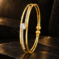 AYMI Bracelet Anti-Tarnish Gold
Plated Solitaire Bangle
(Adjustable Size)