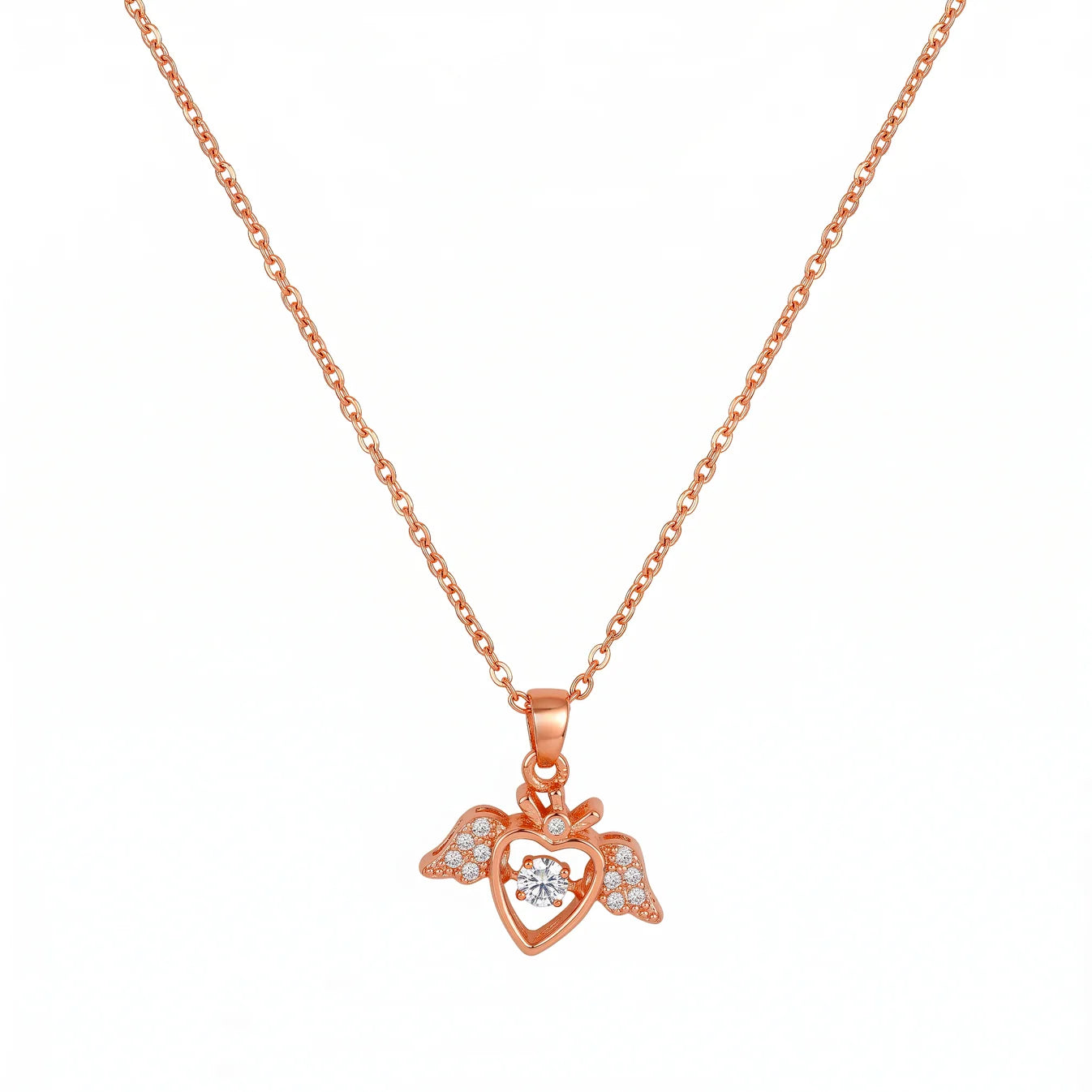 AYMI Necklace Anti-Tarnish Dancing Heart Pendant