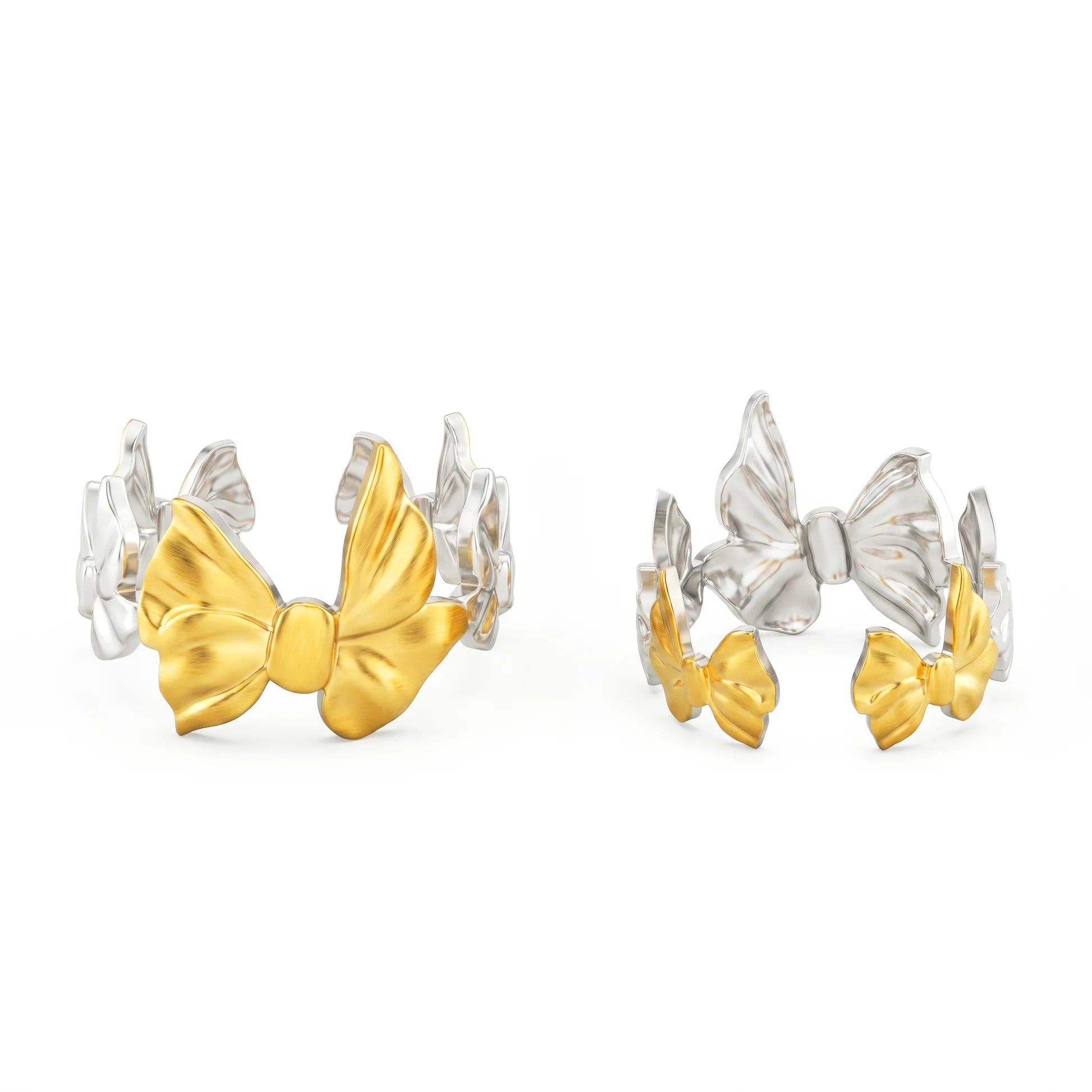 AYMI Ring Anti-Tarnish Ribbon Bow (Adjustable Size)