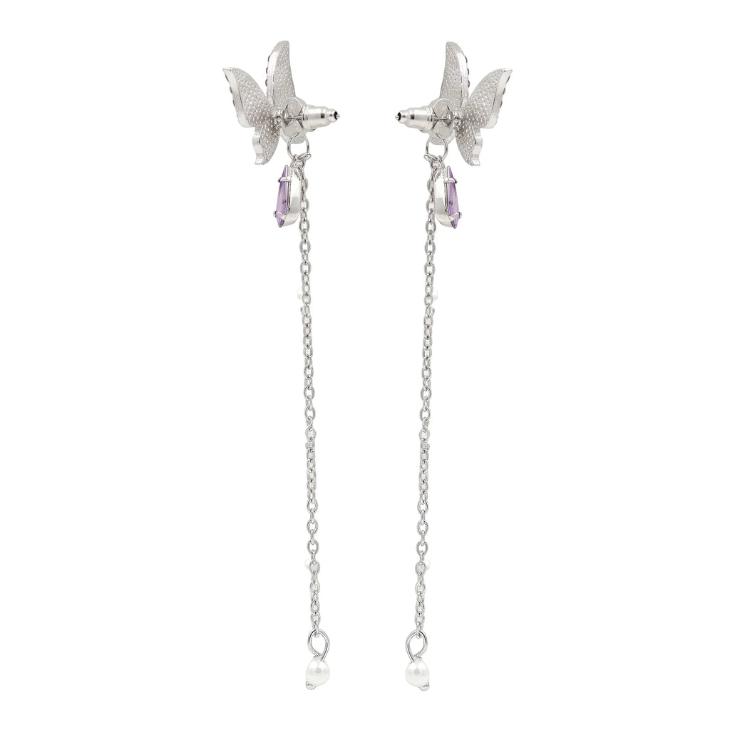 AYMI Earrings Anti-Tarnish Purple Butterfly Drops
