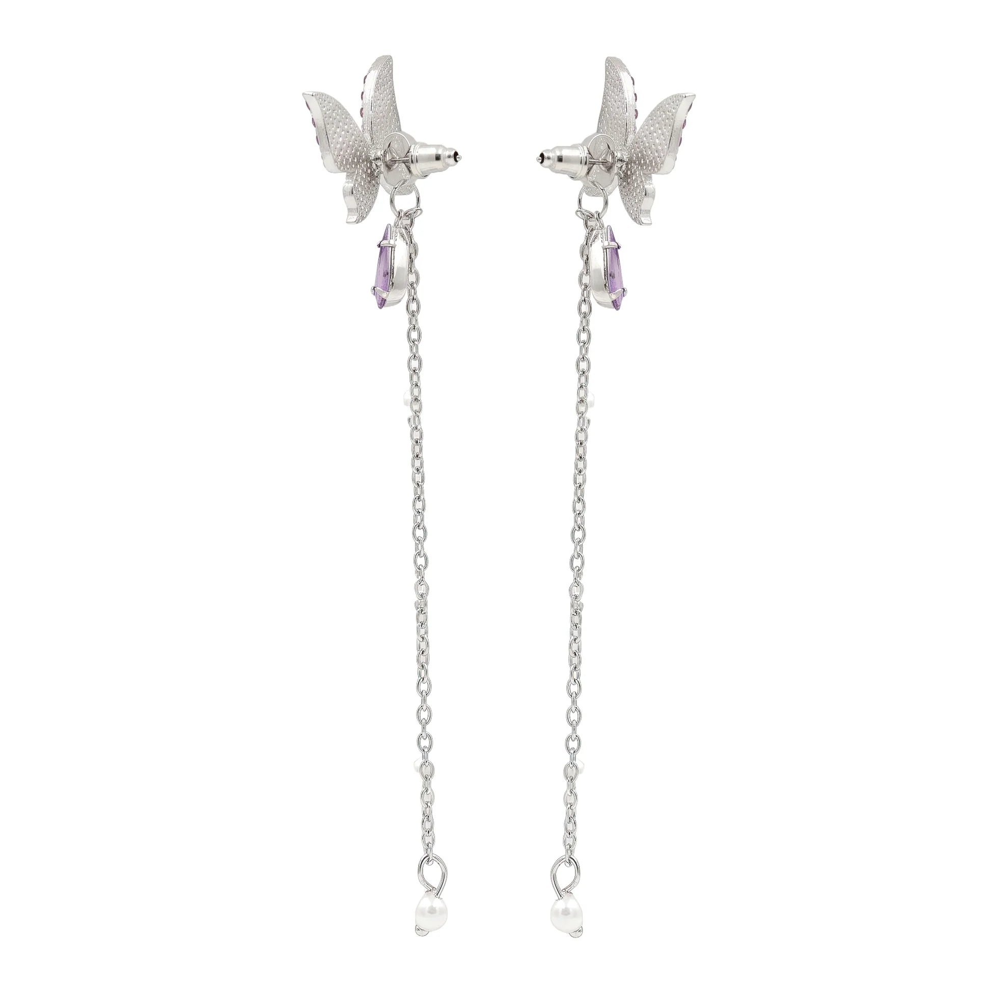 AYMI Earrings Anti-Tarnish Purple Butterfly Drops