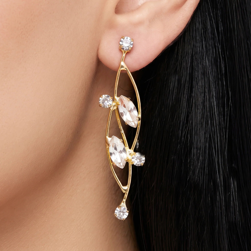 AYMI Earrings Anti-Tarnish Marquise Crystal Dangles