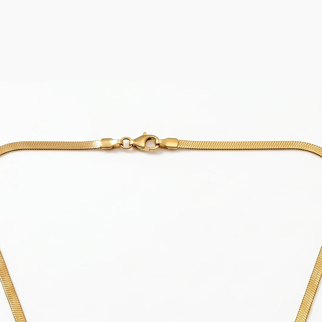 AYMI Necklace Anti-Tarnish Flat Snake Chain