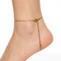 AYMI Anklet Anti-Tarnish Diamond Cut Wheat Chain