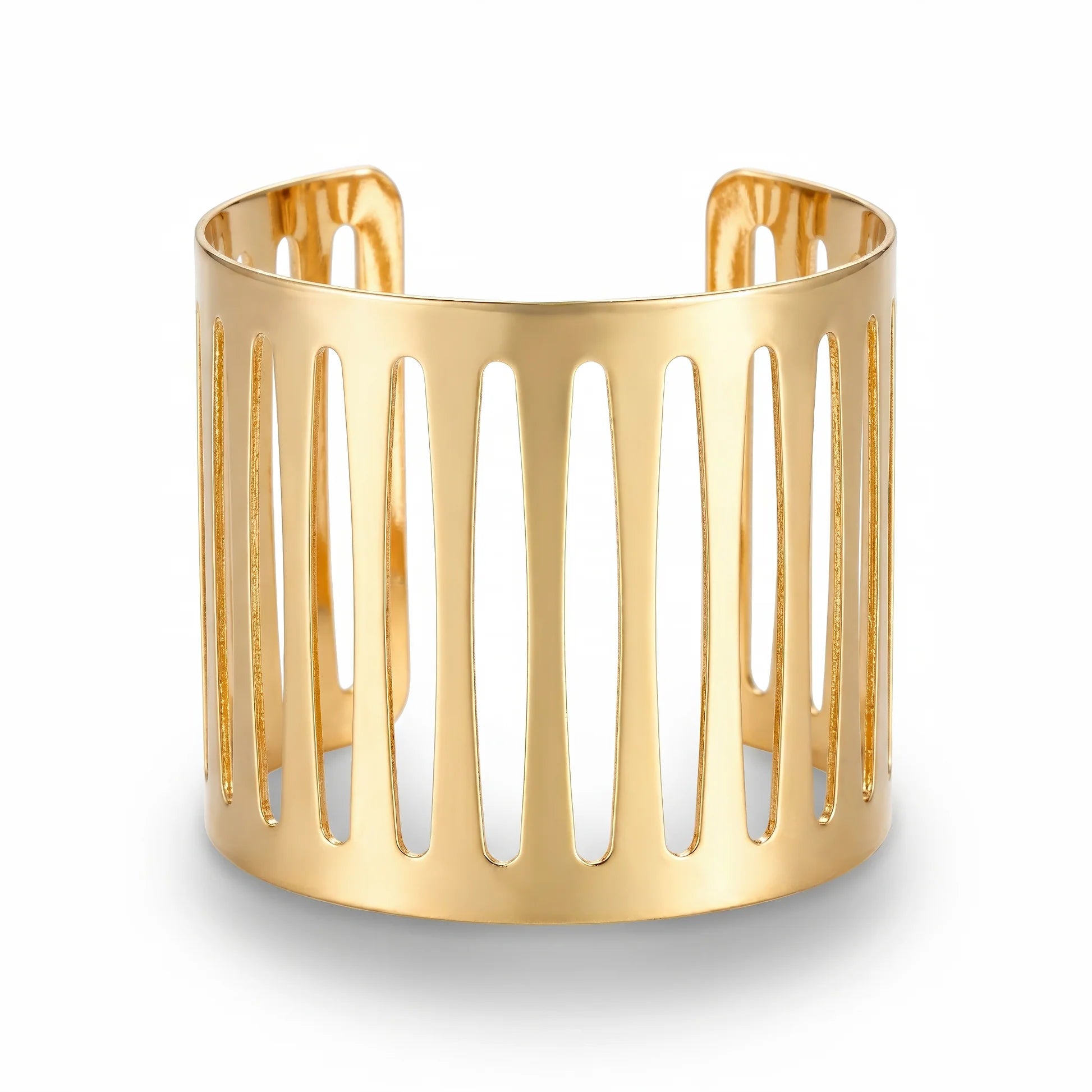 AYMI Bracelet Anti-Tarnish Cage Design Cuff (Adjustable Size)