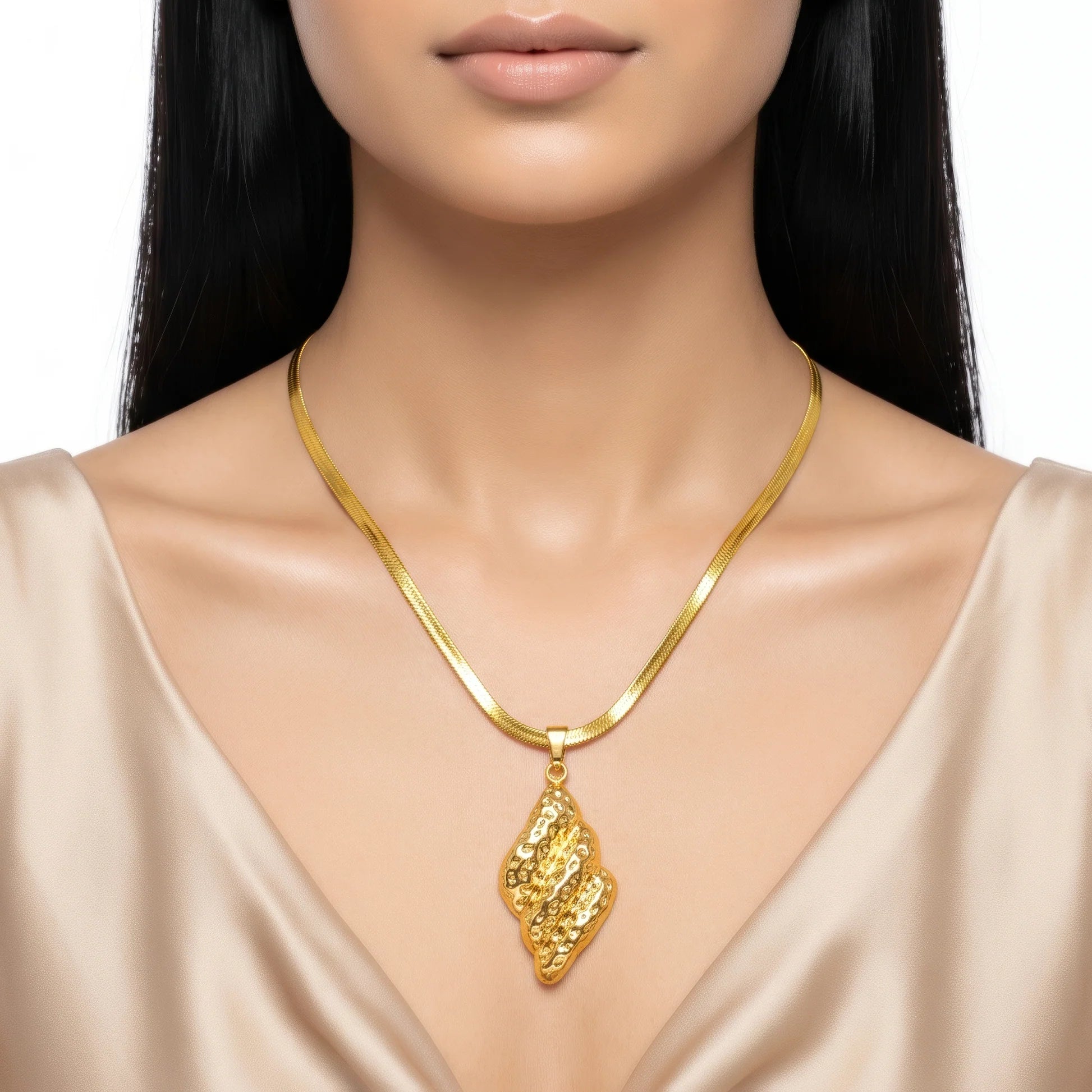 AYMI Necklace Anti-Tarnish Abstract Diamond Pendant