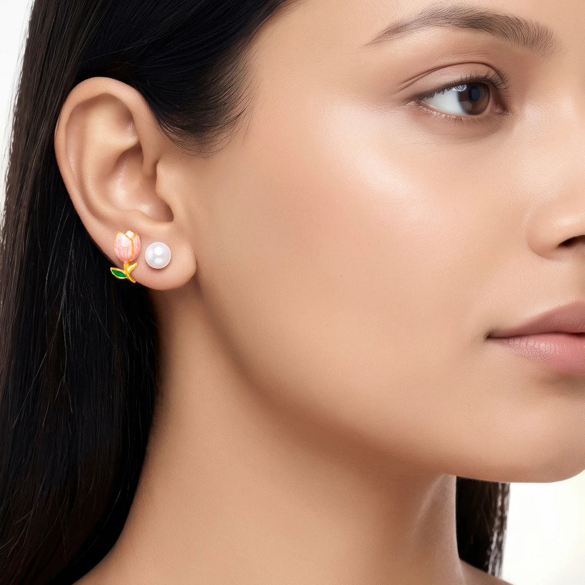 AYMI Earrings Anti-Tarnish Pink
Lotus Pearl Studs
