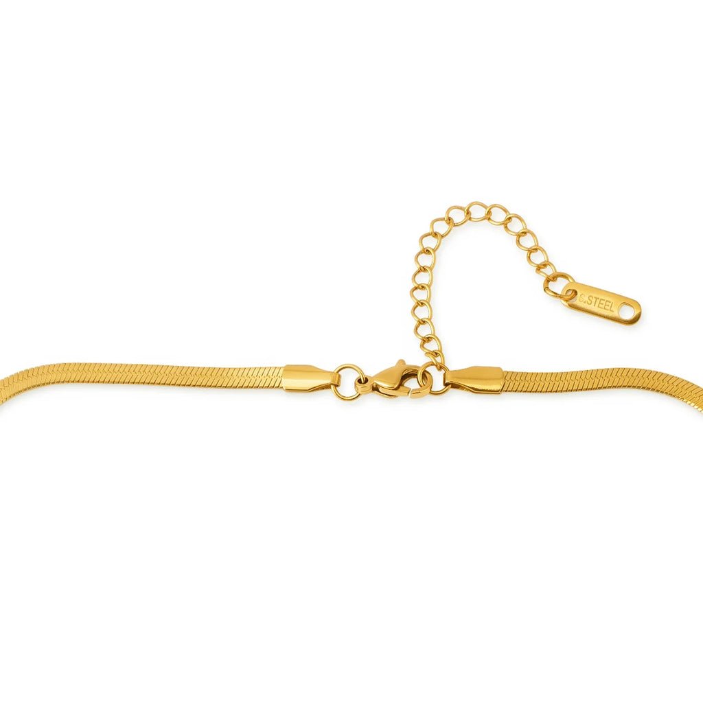 AYMI Necklace Anti-Tarnish Molten Heart Pendant Chain
