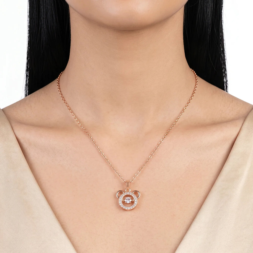 AYMI Necklace Anti-Tarnish Mickey Crystal Pendant