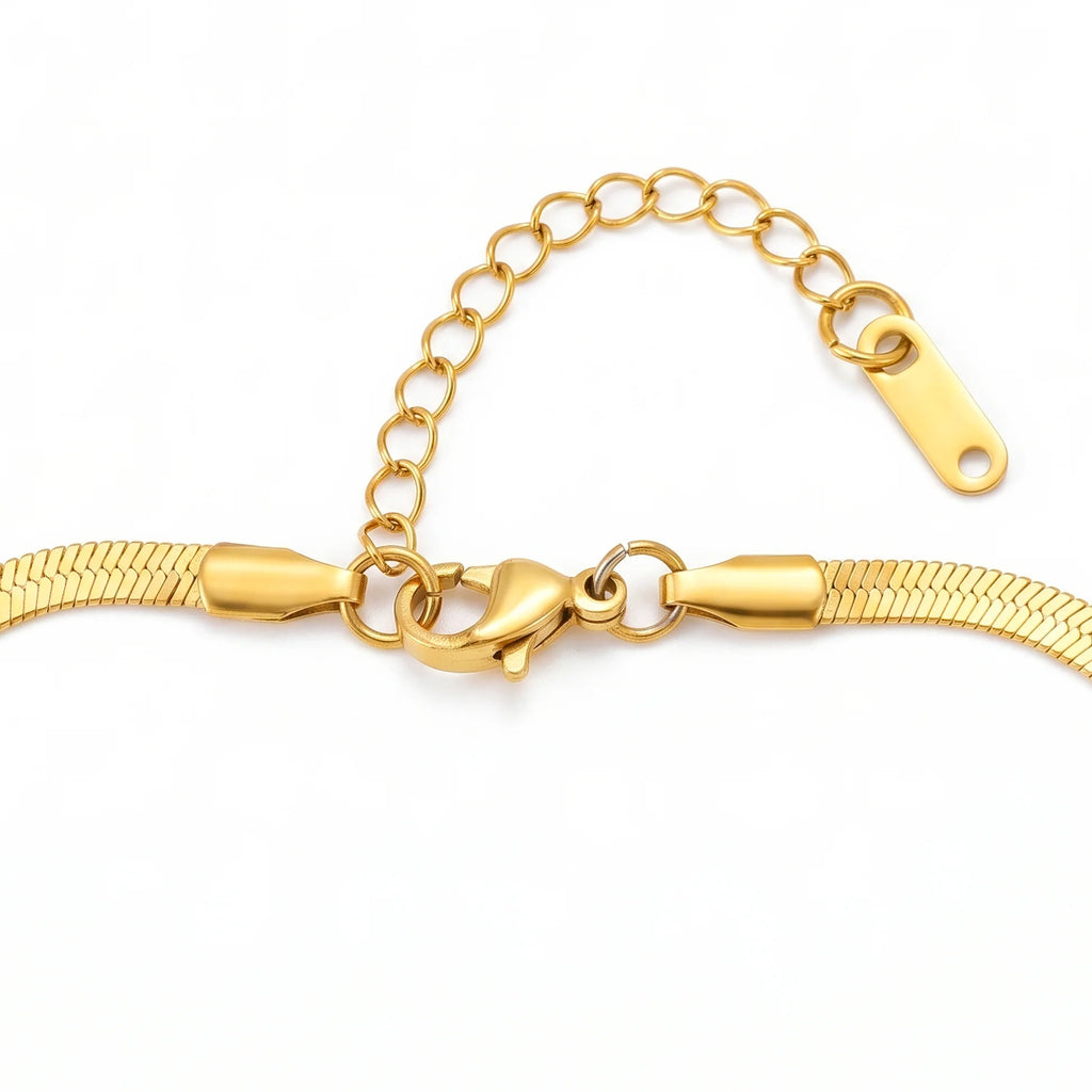 AYMI Necklace Anti-Tarnish Gold Plated Wavy Creative Pendant