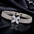 AYMI Bracelet Anti-Tarnish Marquise Crystal Butterfly (Adjustable Size)
