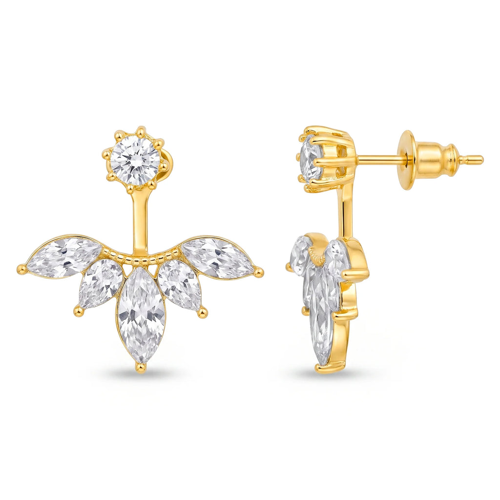 AYMI Earrings Anti-Tarnish Solitaire Designer Drop Studs