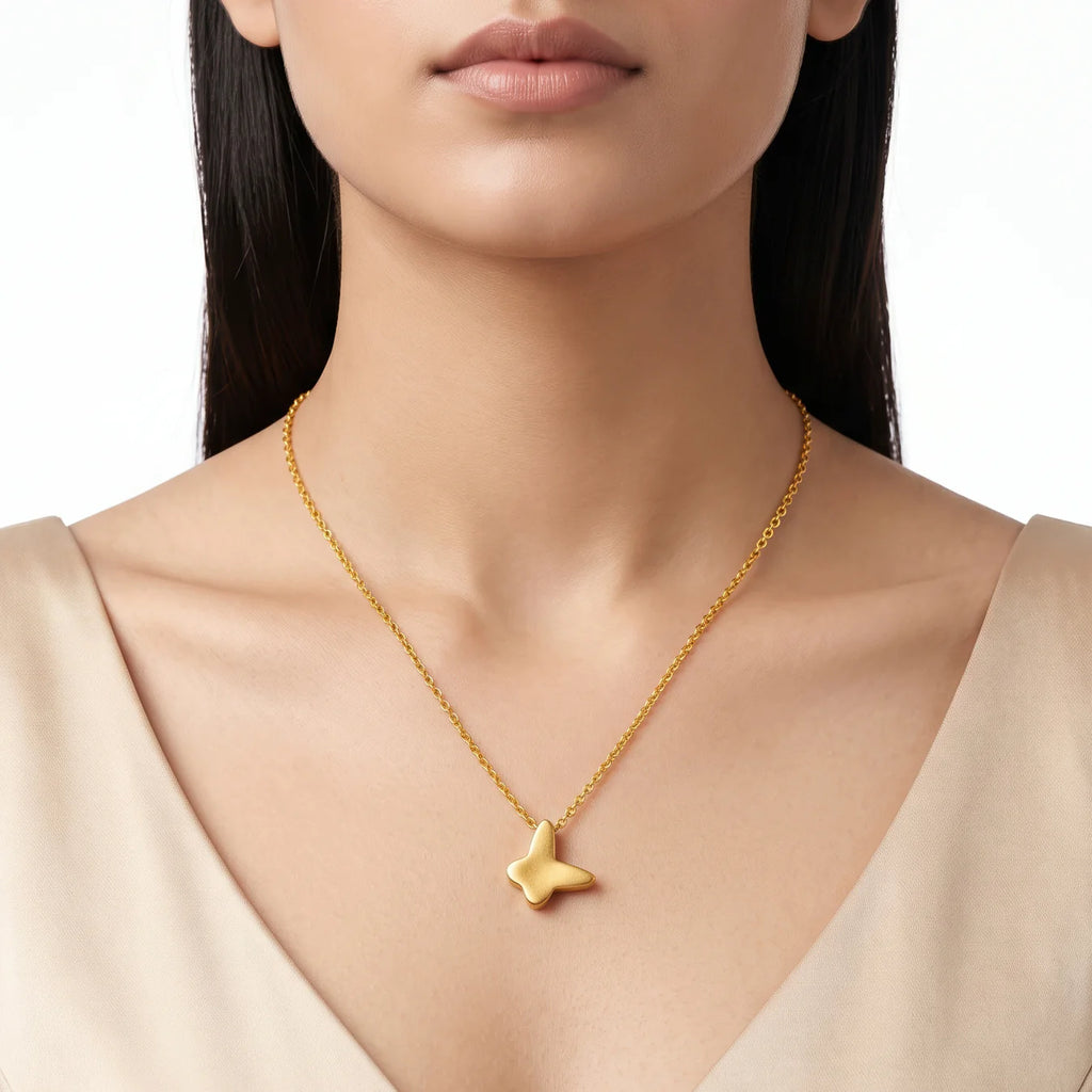 AYMI Necklace Anti-Tarnish Butterfly Chain
