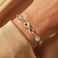 AYMI Bracelet Anti-Tarnish Infinity & Crystal Chain (Adjustable Size)