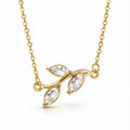 AYMI Necklace Anti-Tarnish Crystal Leaf Branch