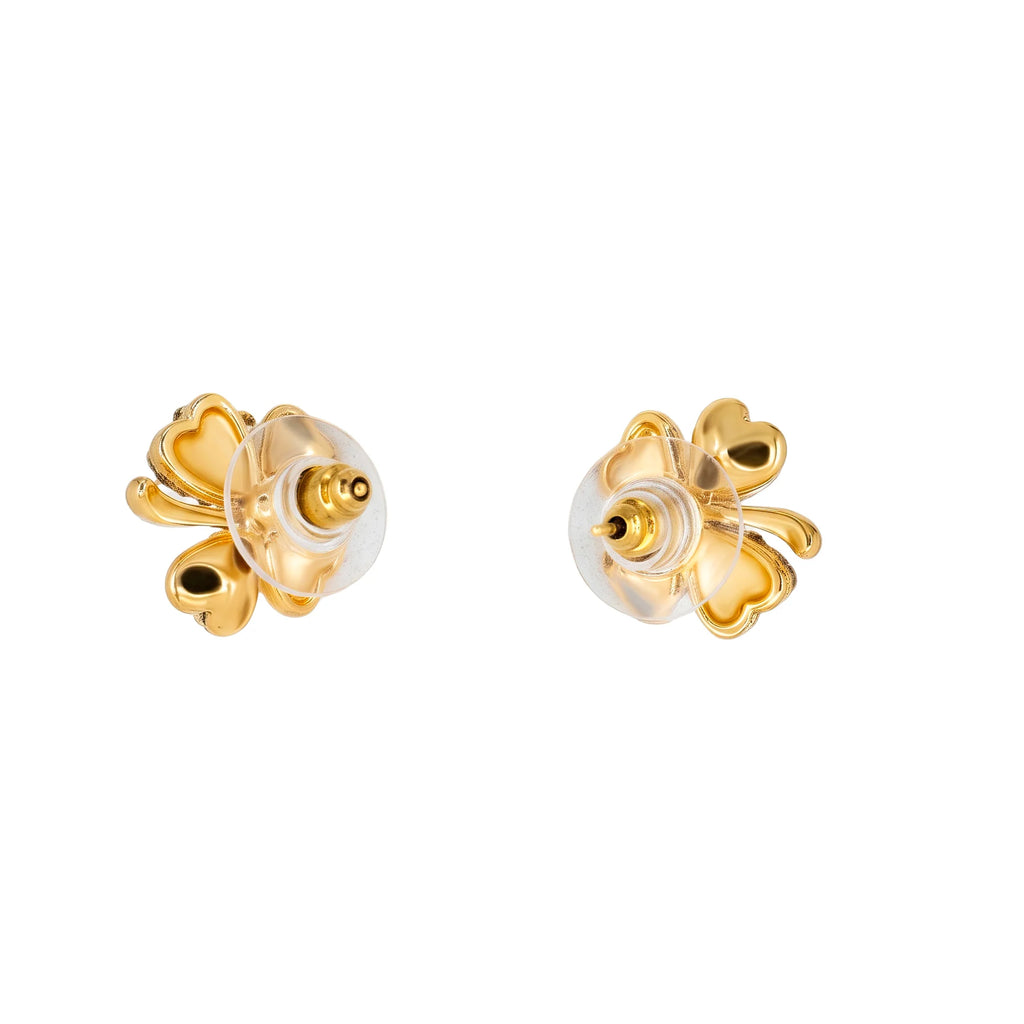 AYMI Earrings Anti-Tarnish Clover Crystal Studs