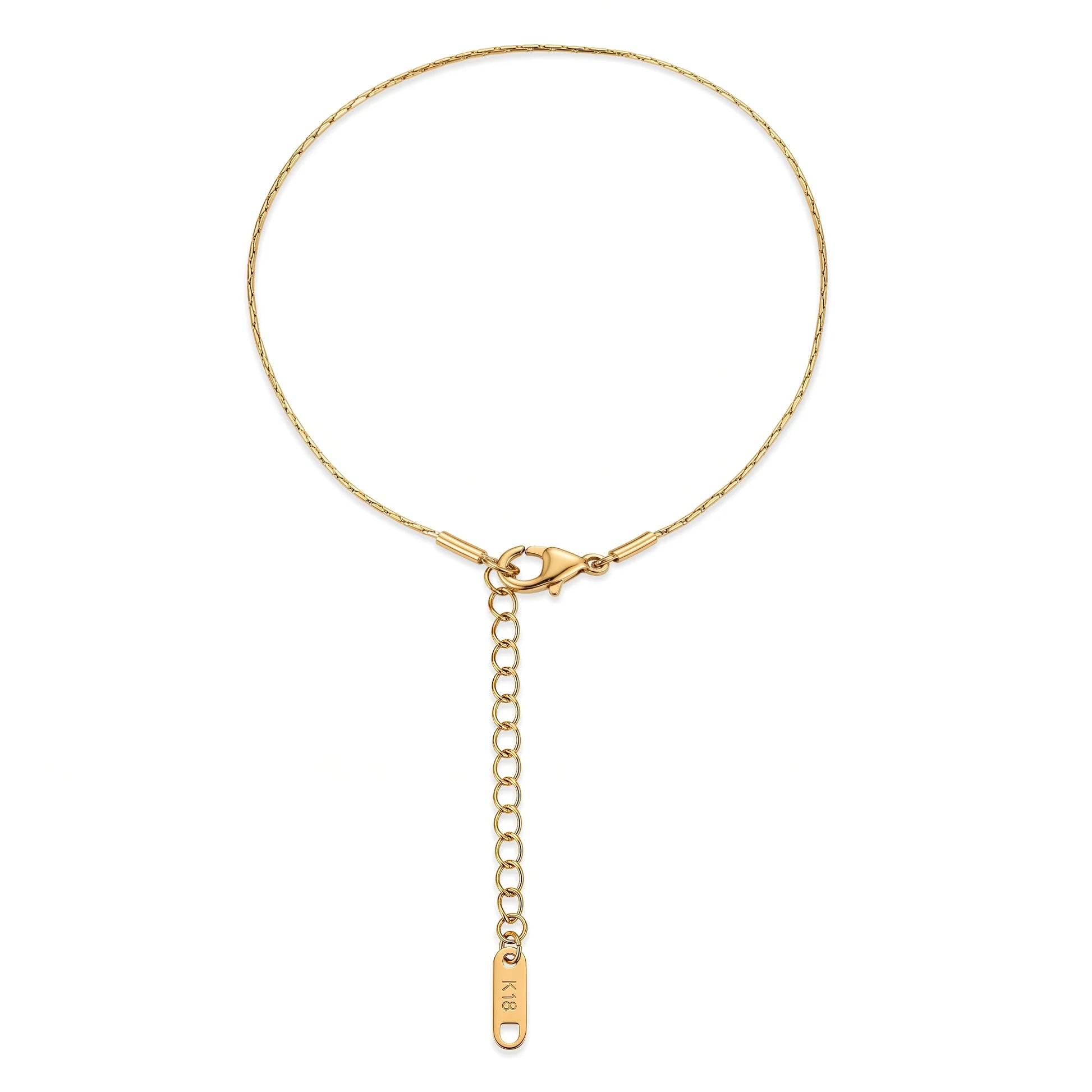 AYMI Anklet Anti-Tarnish Diamond Cut Wheat Chain