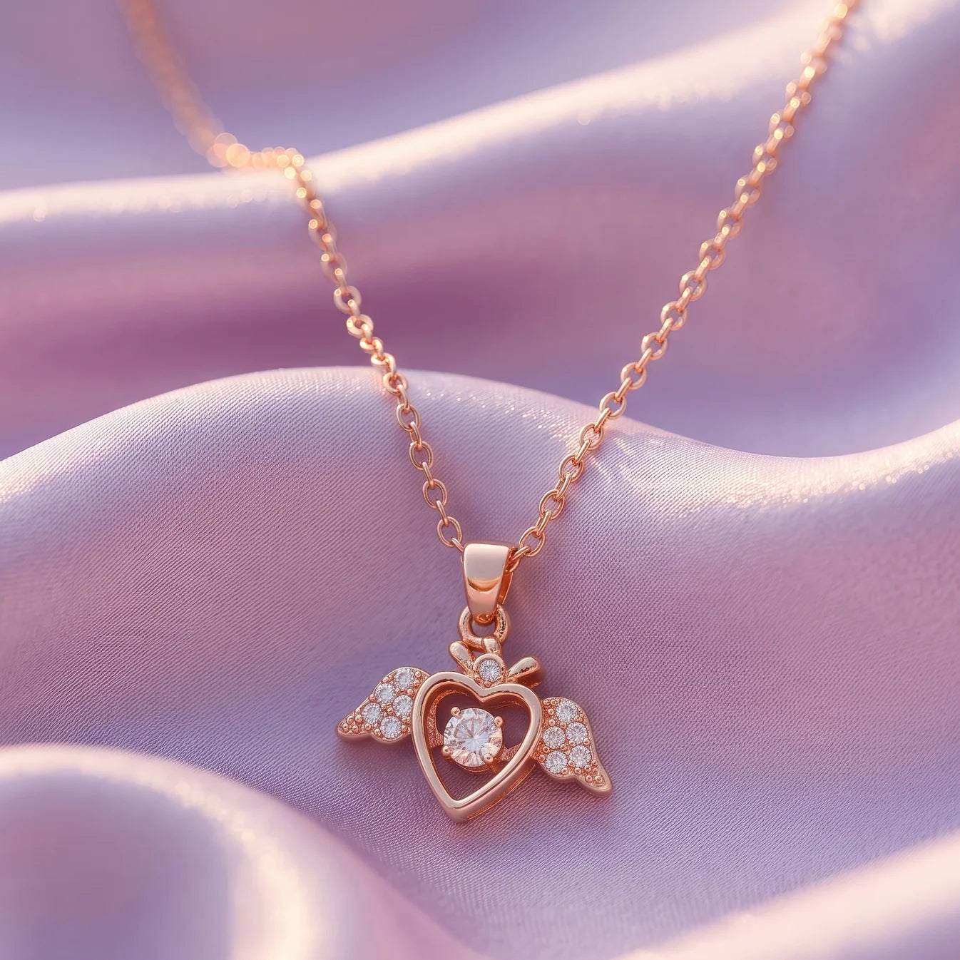 AYMI Necklace Anti-Tarnish Dancing Heart Pendant