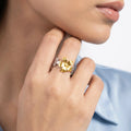 AYMI Ring Anti-Tarnish Five Petal Flower (Adjustable Size)