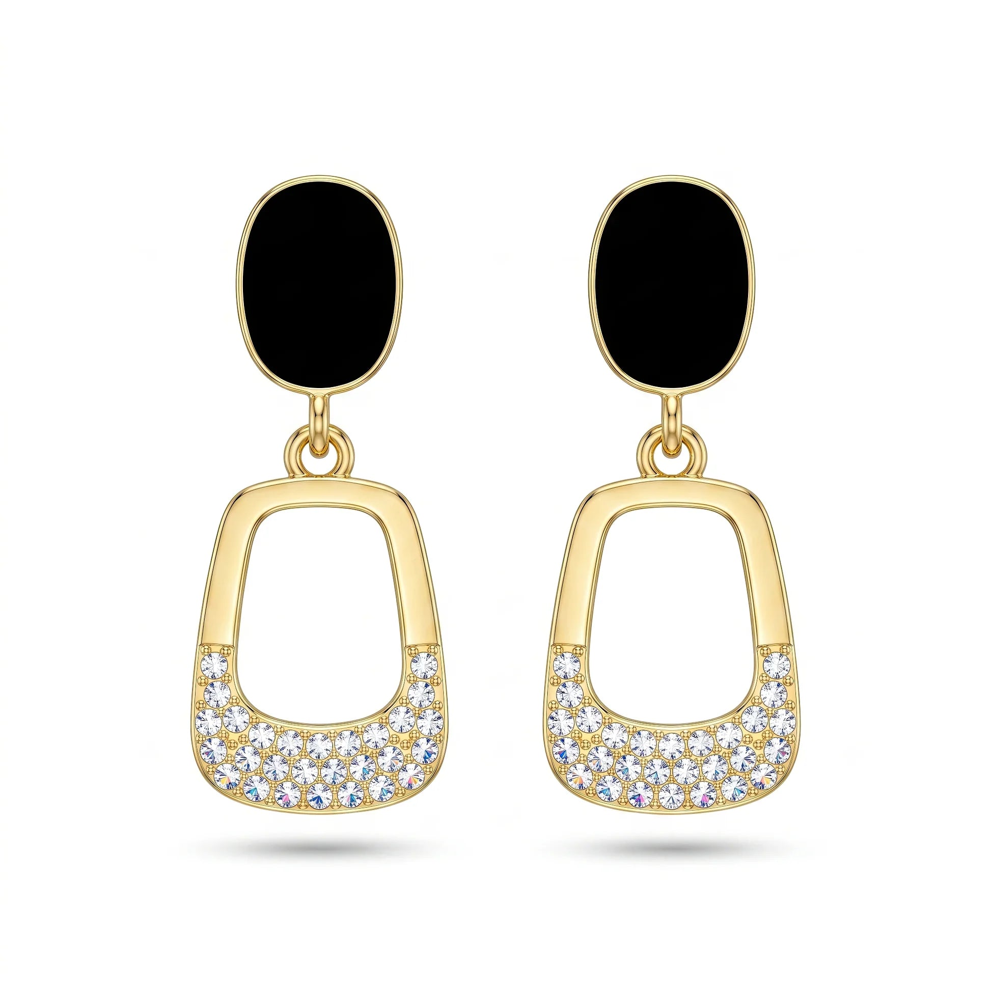 AYMI Earrings Anti-Tarnish Black Geometric Dangles
