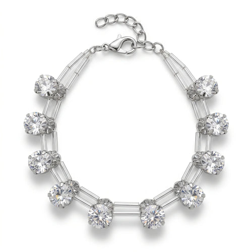 AYMI Bracelet Anti-Tarnish Crystal Beads (Adjustable Size)
