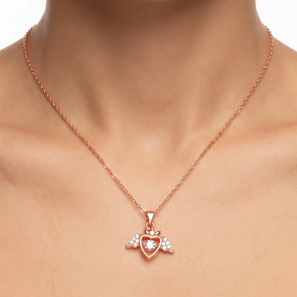 AYMI Necklace Anti-Tarnish Dancing Heart Pendant