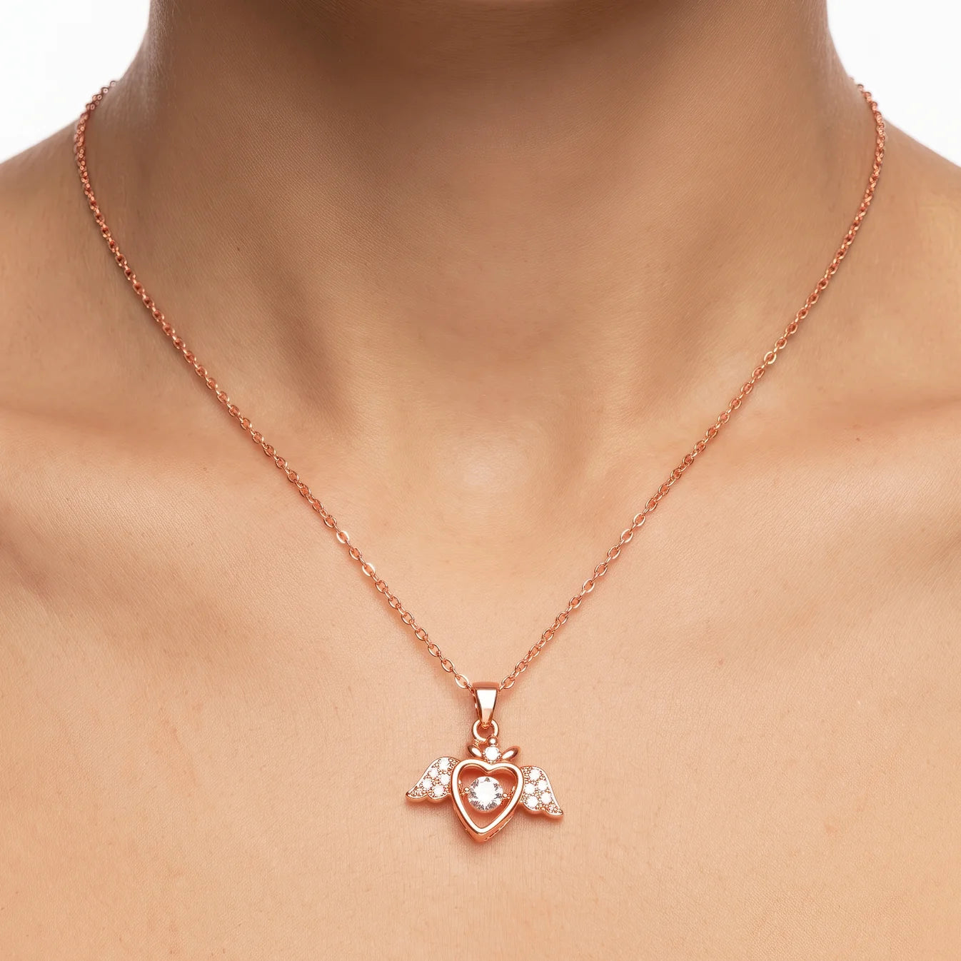 AYMI Necklace Anti-Tarnish Dancing Heart Pendant
