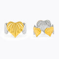AYMI Ring Anti-Tarnish Textured Heart (Adjustable Size)