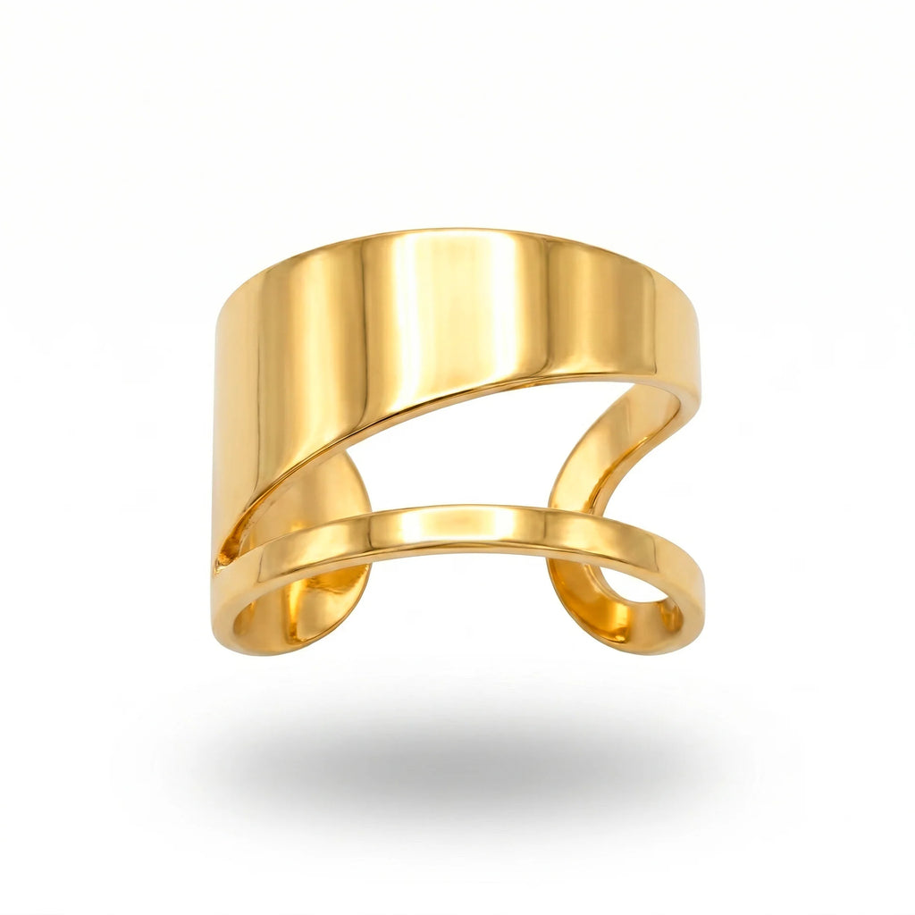 AYMI Ring Anti-Tarnish Sculptural Design (Adjustable Size)