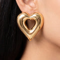 AYMI Earrings Anti-Tarnish Open Heart Studs