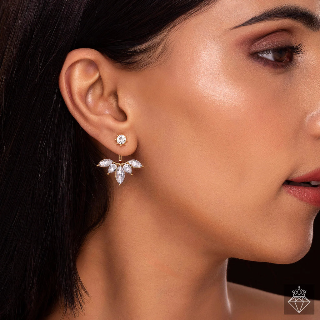 AYMI Earrings Anti-Tarnish Solitaire Designer Drop Studs
