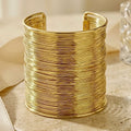 AYMI Bracelet Anti-Tarnish Gold Plated Wired Bangle (Adjustable Size)