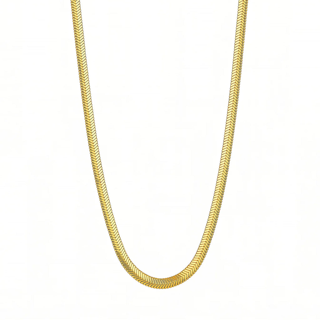 AYMI Necklace Anti-Tarnish Gold Plated Snake Chain