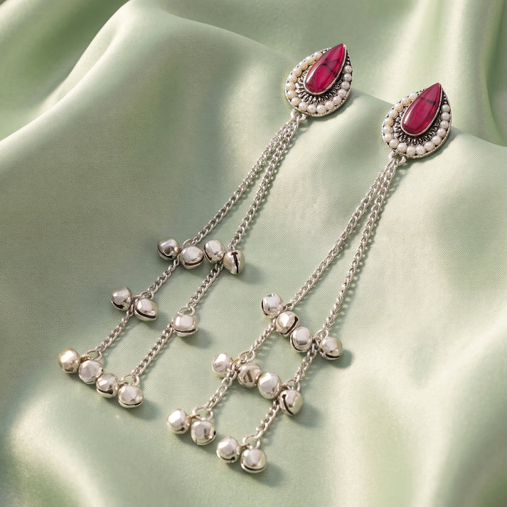 AYMI Oxidized Pearl Drop Anti-Tarnish Tassels