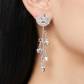 AYMI White Crystal Anti-Tarnish Bell Dangles