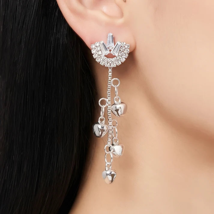 AYMI White Crystal Anti-Tarnish Bell Dangles